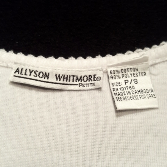 ALLYSON WHITMORE PETITE ♡ Gorgeous White Embroidered V Neck Sleeveless Top PS - Picture 11 of 11
